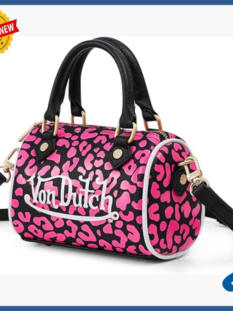 Vegan Leather Mini Crossbody Bag With Adjustable Strap And Top Handles